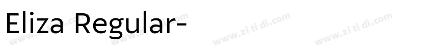 Eliza Regular字体转换